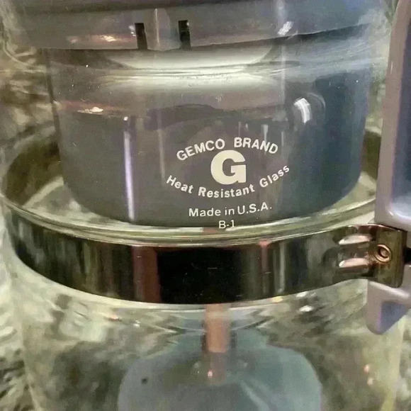 Vintage Gemco Glass Perk Percolator
USA 4 to 8 Cup Coffee  Maker Pot Blue - Picture 3 of 16